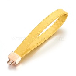 Multifunction PU Leather Mobile Straps, with Plastic Findings, Gold, 107~109x9.5~10mm(MOBA-F006-A09)