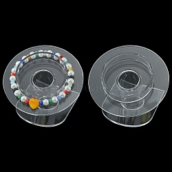 Organic Glass Bracelets/Bangles Display, Clear, 70x80x75mm(X-BDIS-N002-01)