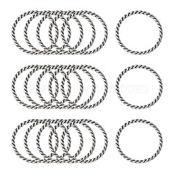 Alloy Linking Rings, Lead Free and Cadmium Free, Antique Silver Color, about 26mm in diameter, 2mm thick, hole: 22mm(X-EA8631Y)