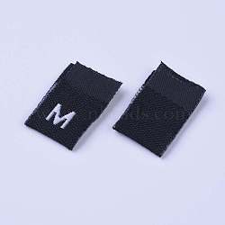 Clothing Size Labels(M), Garment Accessories, Size Tags, Black, 18x12.5x1mm, 200pcs/bag(FIND-WH0045-A02)