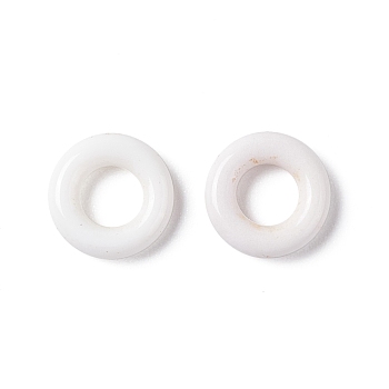Natural White Agate Beads, Disc/Donut, 8x1.5mm, Hole: 4mm