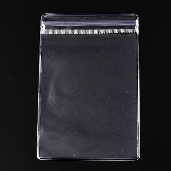 Transparent Plastic Zip Lock Bags, Self Seal Bags, Rectangle, Clear, 12x8x0.15cm