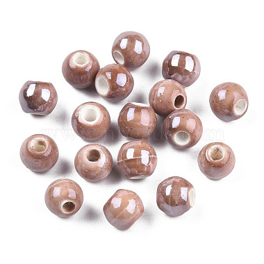 釉薬をかけた磁器製の丸いビーズ(X-PORC-S489-6mm-13)-2