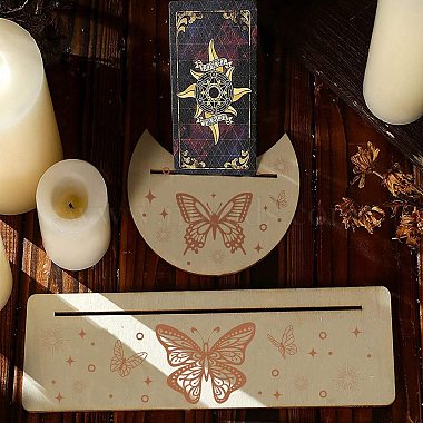 Gorgecraft 2Pcs 2 Style Natural Wood Card Stand for Tarot(DJEW-GF0001-24)-4