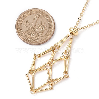 Crystal Stone Cage Pendant Necklaces(NJEW-JN04766-02)-3