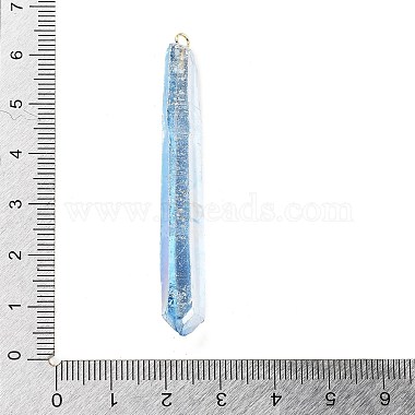 Electroplated Natural Quartz Pendants(G-P315-B01-10G)-3