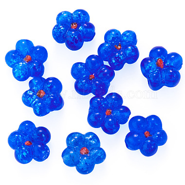 10Pcs Transparent Handmade Bumpy Lampwork Beads(LAMP-TADJ0001-48B)-3