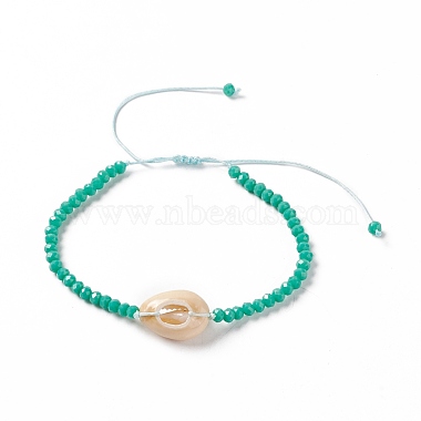 3Pcs 3 Style Natural Shell & Glass Braided Bead Bracelets Set(BJEW-B065-07A)-4