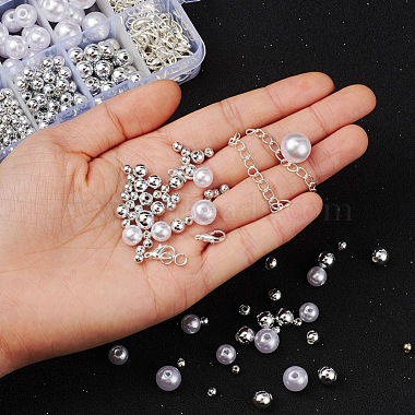 Kit de perles rondes 461 pièces pour la fabrication de bracelets de bricolage(DIY-YW0004-45S)-5