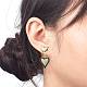 3 paires de boucles d'oreilles pendantes en forme de cœur en zircone cubique transparente de style 3(EJEW-JE05082)-3