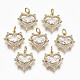 Brass Micro Pave Clear Cubic Zirconia Pendants(RJEW-T063-59G-NF)-1
