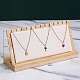 Wood with Velvet Necklace Display Stand Jewelry Pendant Holder Accessory(PW-WG92612-03)-1