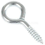 Iron Screw Eye Pin Peg Bails, For Half Drilled Beads, Platinum, 35.22mm(FS-WG39576-36)