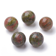 Natural Unakite Beads, Gemstone Sphere, Round, No Hole/Undrilled, 10mm(G-S289-03-10mm)