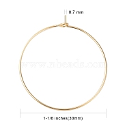 316 Surgical Stainless Steel Wine Glass Charms Rings, Hoop Earring Findings, DIY Material for Basketball Wives Hoop Earrings, Real 18k Gold Plated, 35x30x0.7mm, 21 Gauge(STAS-L214-01C-G)