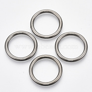 CCB Plastic Linking Rings, Ring, Gunmetal, 30x3.5mm, Inner Diameter: 22.5mm, about 455pcs/500g(CCB-S163-073C-02)