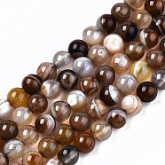 Natural Agate Beads Strands, Round, 6.5mm, Hole: 1.2mm, about 65pcs/strand, 15.08 inch~15.28 inch(38.3cm~38.8cm)(G-T131-34B)