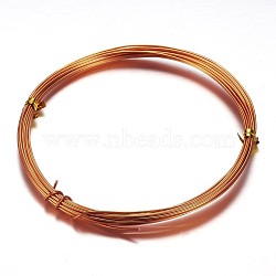 Round Aluminum Craft Wire, for Beading Jewelry Craft Making, Dark Orange, 20 Gauge, 0.8mm, 10m/roll(32.8 Feet/roll)(AW-D009-0.8mm-10m-12)