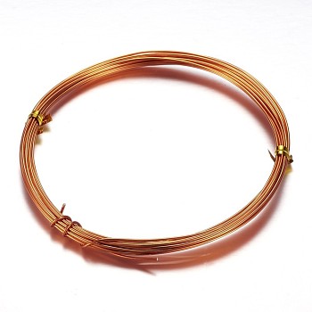 Round Aluminum Craft Wire, for Beading Jewelry Craft Making, Dark Orange, 20 Gauge, 0.8mm, 10m/roll(32.8 Feet/roll)