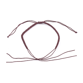 Braided Nylon Thread Bracelet Making, Coconut Brown, 1-3/8 inch(3.55~5.05cm)
