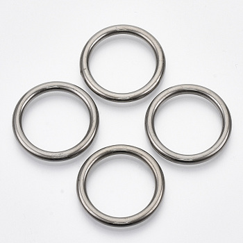CCB Plastic Linking Rings, Ring, Gunmetal, 30x3.5mm, Inner Diameter: 22.5mm, about 455pcs/500g