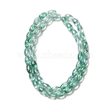 Electroplate Transparent Glass Beads Strand(GLAA-G088-06E)-2