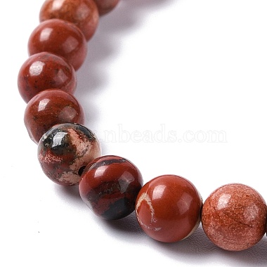Bracelets extensibles en perles de jaspe rouge naturel(X-BJEW-K212-A-012)-3