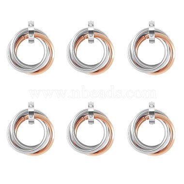 Rose Gold & Stainless Steel Color Ring 201 Stainless Steel Pendants