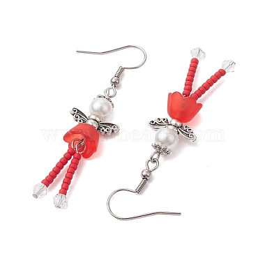 304 Stainless Steel Fairy Dangle Earrings(EJEW-MZ00129-03)-4