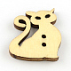 猫2ホール印刷木製ボタン(BUTT-R032-098)-3