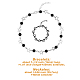 4Pcs 4 Style Alloy Hollow Star Link Chain Bracelets & Necklaces with ABS Plastic Pearl Beaded(SJEW-FI0001-09)-2