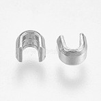 Clothing Accessories, Zinc Alloy Zipper On The Top of The Plug, Platinum, 3.5x4x3mm(PALLOY-WH0013-A02-P)