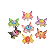 Halloween Translucent Resin Decoden Cabochons, Monster Eye, Mixed Color, 11.5x12.5x4.5mm(CRES-I035-12)