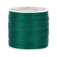 Elite 1 Roll Round Waxed Polyester Cords, Twisted Cord, Green, 0.5mm, about 115.92 yards(106m)/roll(YC-PH0002-44D)
