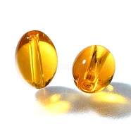 K9 Glass, Imitation Austrian Crystal Beads, Oval, Faceted, Gold, 11x8mm, Hole: 1.8mm(GLAA-R003-01I)