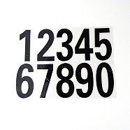 PET Sticker Reflective Self Adhesive Vinyl Waterproof 0-9 Number DIY Decorations for Mailbox, Sign, Door, Car, Business, Address Number, Black, 16.1x20.5x0.03cm(DIY-WH0225-61)
