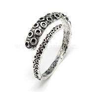 Alloy Finger Rings, Octopus, Size 10, Antique Silver, 20mm(RJEW-S038-169)