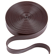 Flat Imitation Leather Cord, Garment Accessories, Coconut Brown, 15x1mm, about 5.47 Yards(5m)/Bundle(LC-WH0006-02C-02)