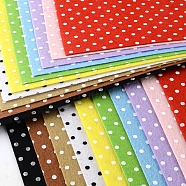 Polka Dot Pattern Printed Non Woven Fabric Embroidery Needle Felt for DIY Crafts, Mixed Color, 30x30x0.1cm, 50pcs/bag(DIY-R059-M)