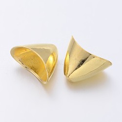 Tibetan Style Alloy Triangle Apetalous Bead Cones, For Tassels Pendant,  Cadmium Free & Lead Free, Golden, 14x20x12mm, Hole: 2mm(TIBE-5212-G-LF)