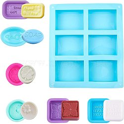 Food Grade Silicone Molds Sets, Fondant Molds, For DIY Cake Decoration, Candle, Chocolate, Candy, Soap Craft Making, Mixed Shape, Mixed Color, 72~228x59~208x11~26.5mm(DIY-WH0181-13)