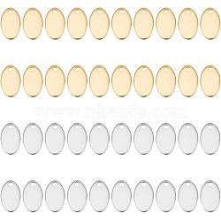 60Pcs 2 Colors 304 Stainless Steel Charms, Stamping Blank Tag, Oval, Golden & Stainless Steel Color, 12.5x7.5x1mm, Hole: 1.5mm, 30pcs/color(STAS-UN0039-15)