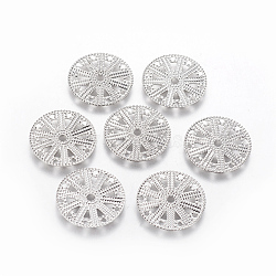 304 Stainless Steel Filigree Joiners, Flat Round, Stainless Steel Color, 17.5x0.4mm, Hole: 1mm(STAS-G192-16P)
