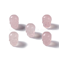 Natural Rose Quartz Beads, Skull, 13x10x11.5mm, Hole: 1mm(G-I352-14)