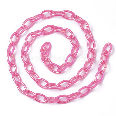 Acrylic Opaque Cable Chains(X-PACR-N009-001G)-2