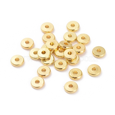 Golden Disc Brass Spacer Beads