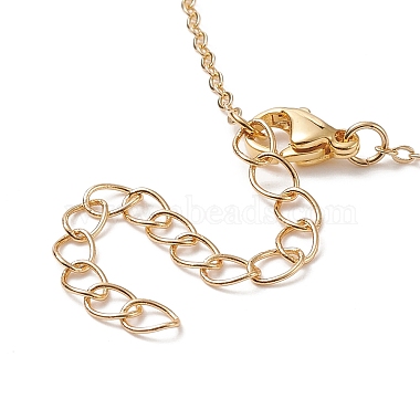 Ожерелье с кулоном из натуральной раковины и золотыми латунными цепочками на день матери(NJEW-JN04151-03)-6