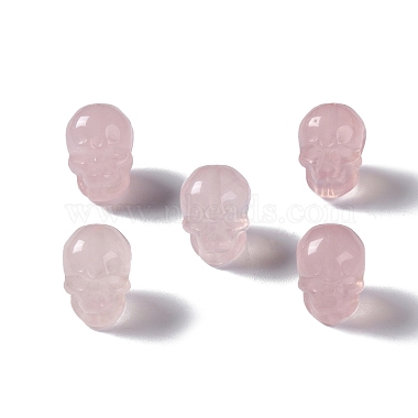Skull Rose Quartz Beads