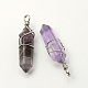 Natural Amethyst Double Terminated Pointed Pendants(X-G-J062-02P)-1