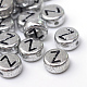 Plated Acrylic Horizontal Hole Letter Beads(PACR-Q099-03Z)-1